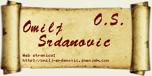 Omilj Srdanović vizit kartica